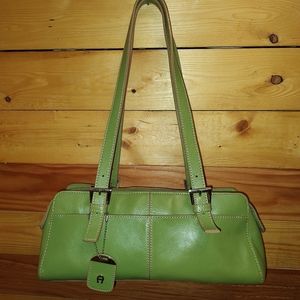 Vintage Etienne Aigner purse. Genuine green leather. Awesome condition!